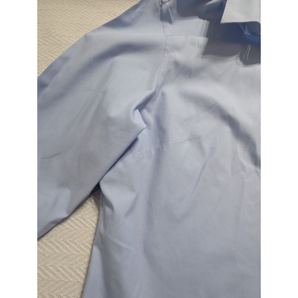 L.L.Bean Wrinkle Free Shirt Womens 1X Blue Cotton Button Front Office - Picture 7 of 16